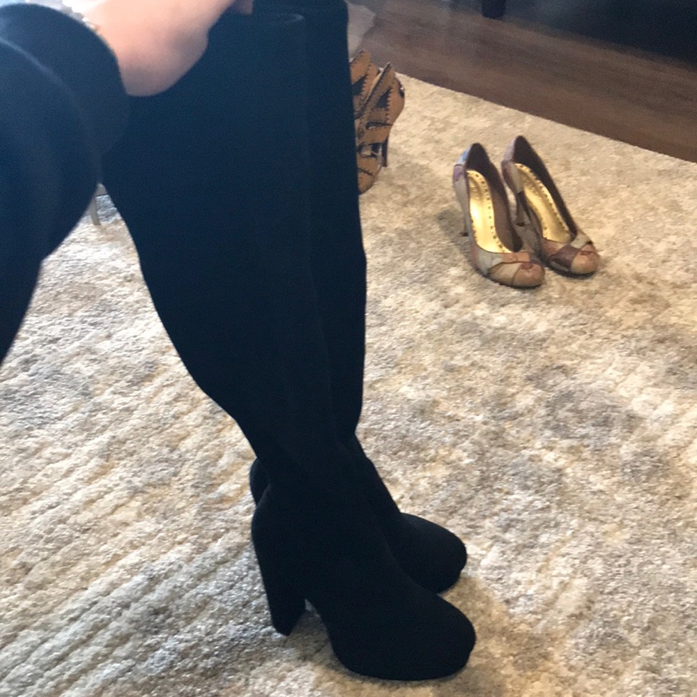 Knee high black boots